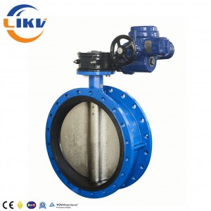 Soft Seling Flange Butterfly Valve Electric Mota An Kunna