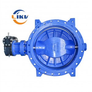 DN800 QT500 Double Offset Butterfly Valves with Electric n Worm