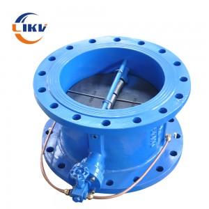 Micro-resistance retarded closed butterfly check valve
