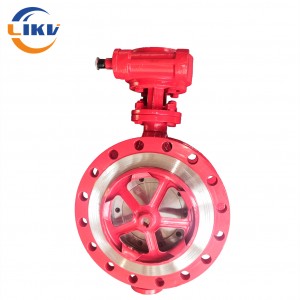 Carbon Steel High Temperature Butterfly Valve nga May Metal Seat