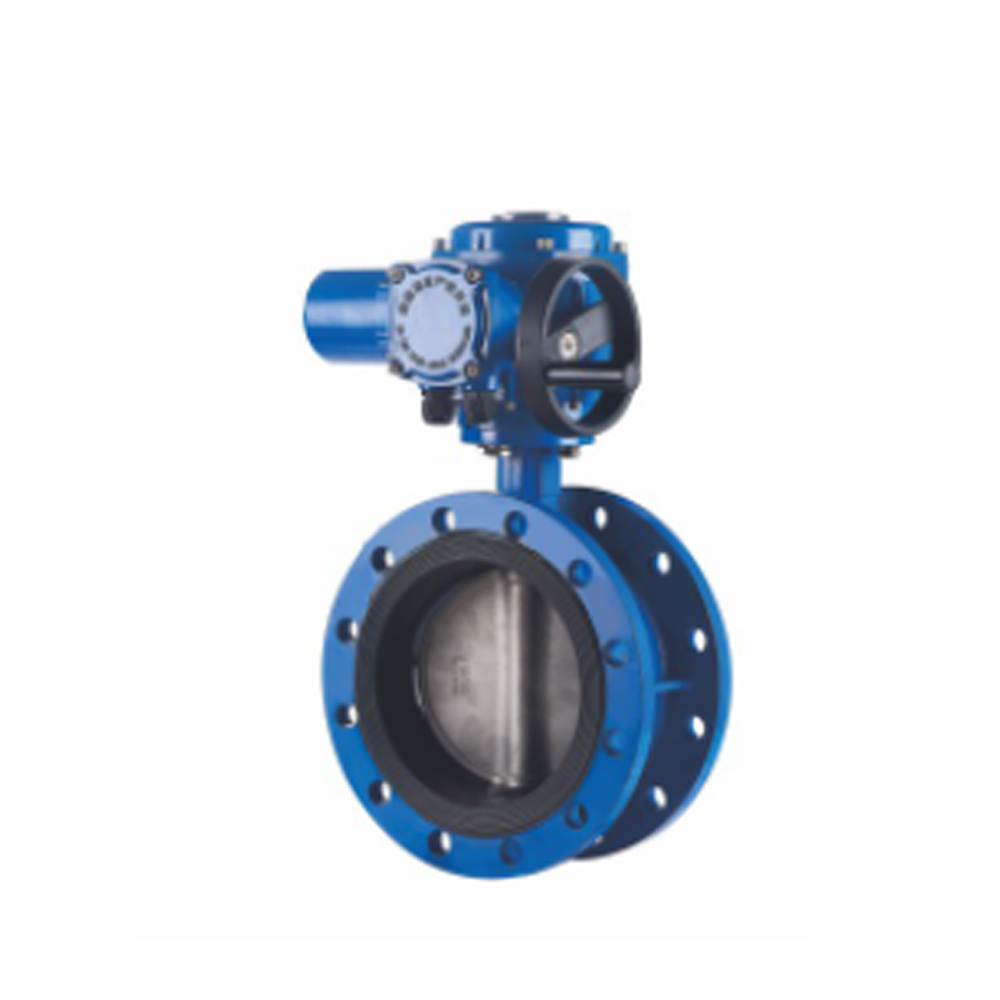 flange butterfly valve with electric actuator