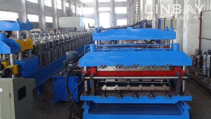 Top Grade Downspouts Roll Forming Machine - Double Layer Panel roll forming machine – Linbay Machinery