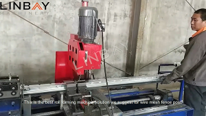 Peach Shape Wire Mesh Fence Post Roll Forming Machine