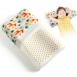 Completely allergen and chemical free natural latex foam kids pillow