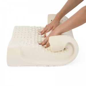 Wholesale natural fabric latex foam massage pillow