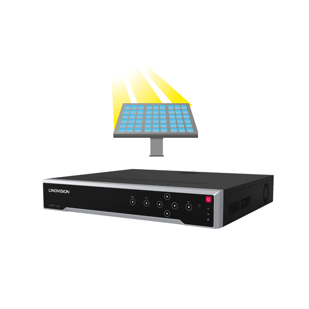 32ch 4K Solar NVR for Solar Powered Cameras and 4G LTE Wireless Cameras, Max. 40TB Storage