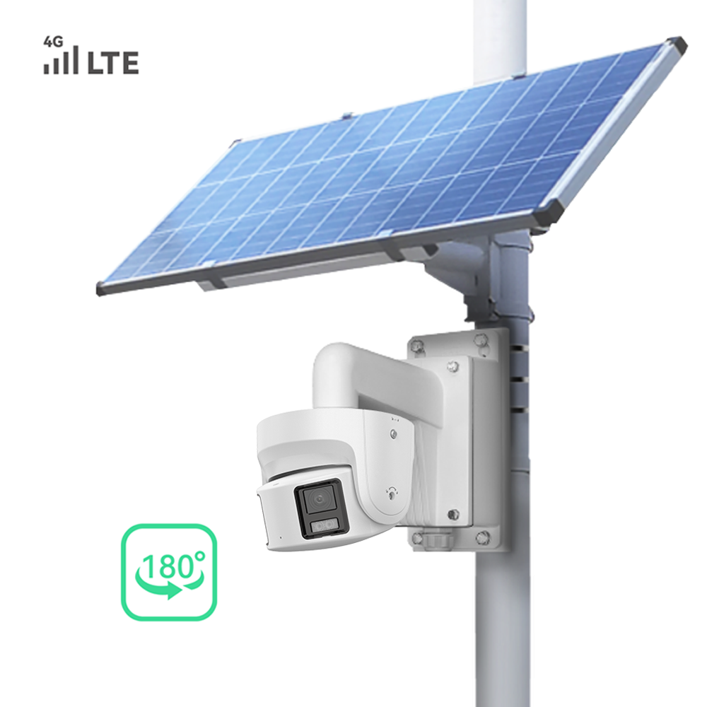 Commercial 4G LTE Solar Power Camera Kit with 4K 180° Panoramic View