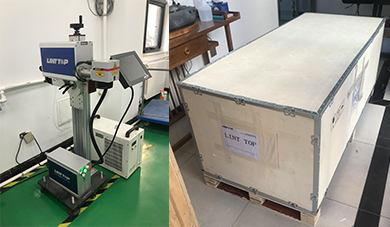 Livraison d'une machine de marquage laser à câble de type UV à un client sud-africain