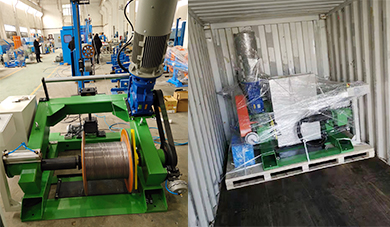 Envio de linha de rebobinagem de 1000 mm e peças de acessórios para linha de extrusão de arame para a Tailândia