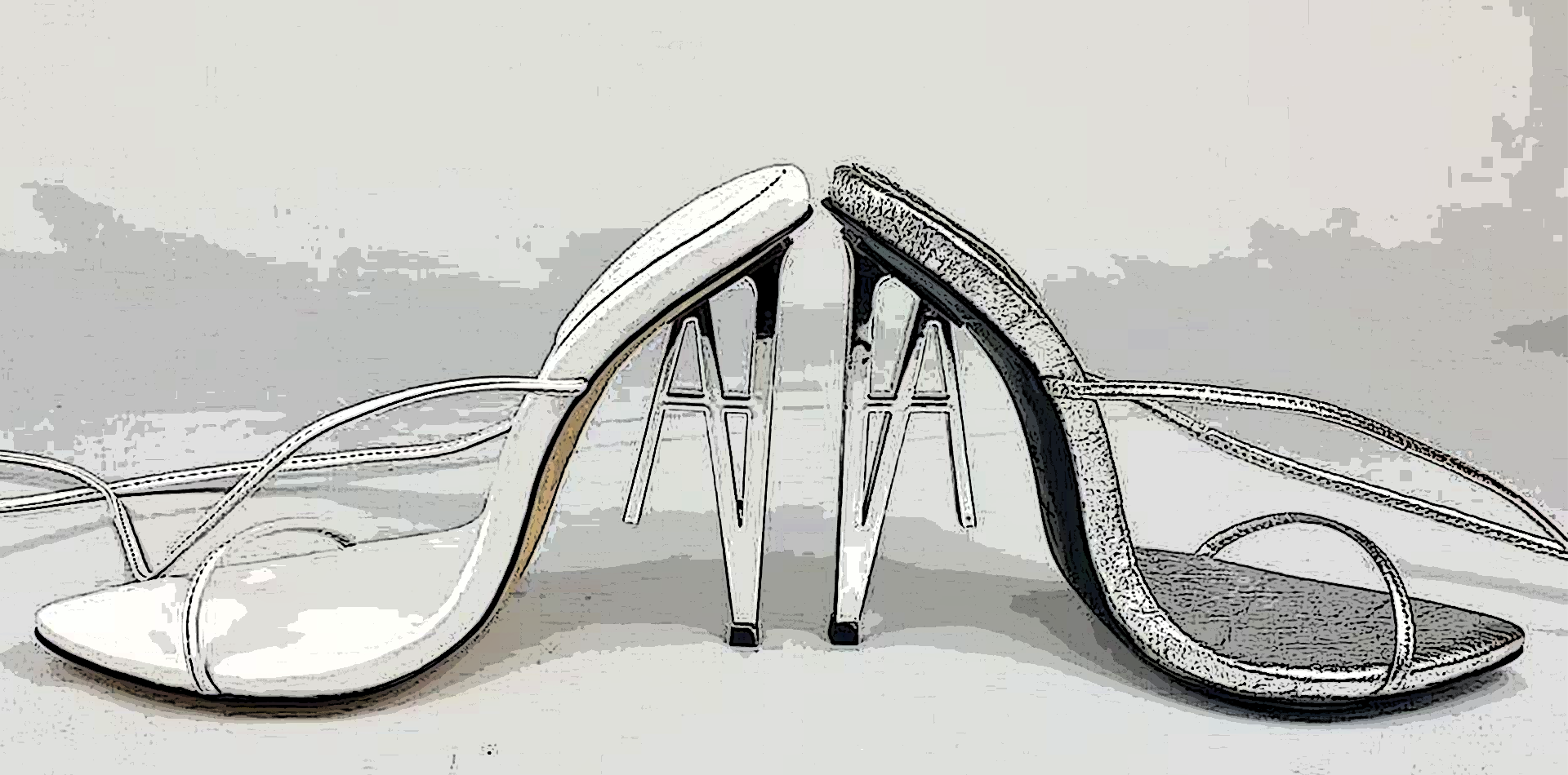 Sandálias femininas personalizadas com design de salto com letra A e materiais sustentáveis