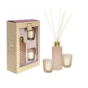 Wholesale Stylish Van Gogh Starry Sky Field Scented Decorative Reed Diffuser With Rattan Stick glass bottle customize