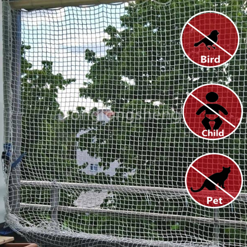 Sayon-sa-instalar Balcony Safety Net Para sa Fall Protection