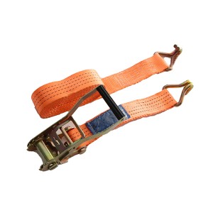50mm 5T Cargo Lashing Tie Down Ratchet Strap with Double J Hook