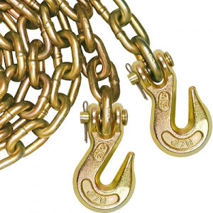 Qib 70 5/16 Galvanized Load Binder Chain nrog Clevis Grab Hooks