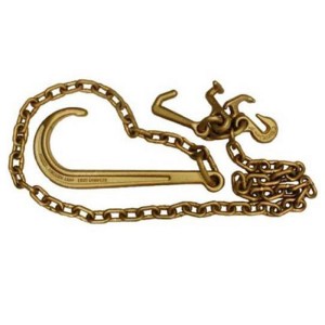 Long J Hook Tow Chain with RTJ Cluster Grab Hook