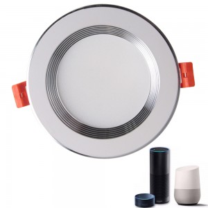 12W RGBW smart recessed downlight 12 w round downlight chrome downlights for office lighting