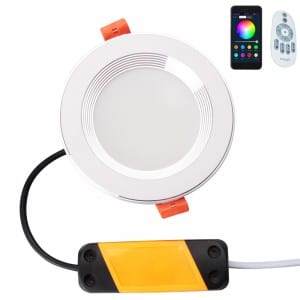 12W RGBW Dimmable Smart led downlights د پخلنځي رنګارنګ لیډ recessed downlight شاور ښکته څراغونه