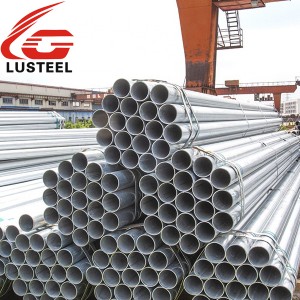 Galvanized round steel pipe gi seamless carbon steel tubes