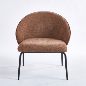 Barbara Lounge Chair Upholstered Seat with KD Metal Frame.