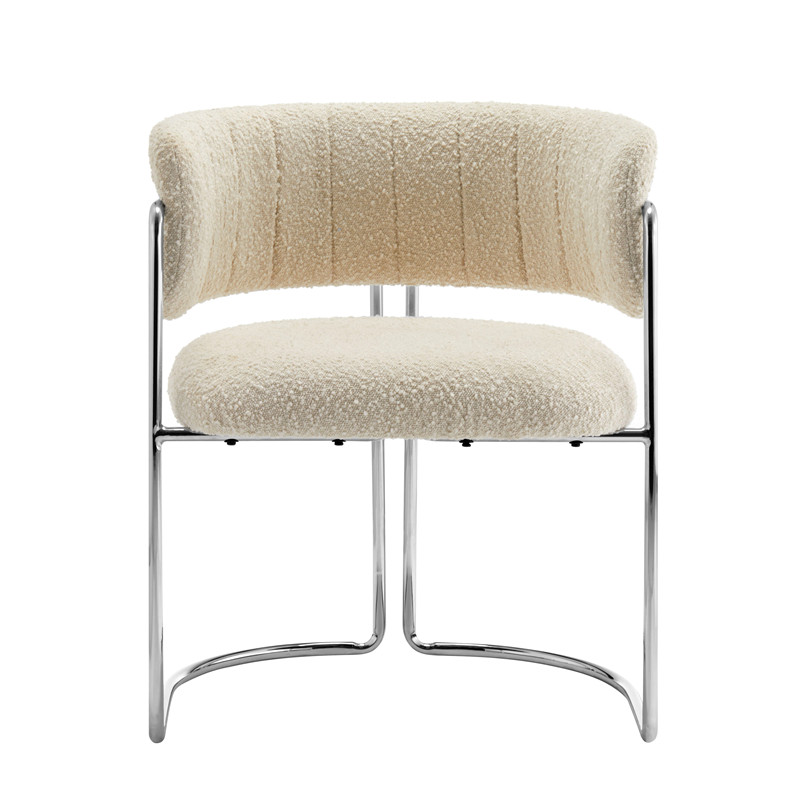 I-Paddy Dining Chair Upholstered Back and Seat with Metal Legs