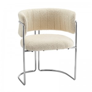 Paddy Dining Chair Upholstered Back and Seat with Metal Legs