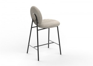 Cleo Counter Height Bar Stools Upholstered with Backs and Metal Legs
