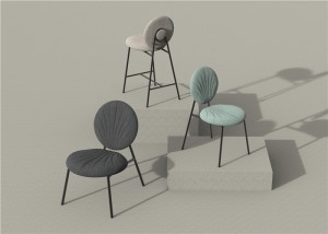 क्लियो लाउन्ज कुर्सी आधुनिक औद्योगिक अपहोल्स्टर्ड कुर्सीहरू घरको लागि उपयुक्त, बिस्ट्रो कफी पसल