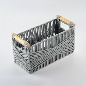Poppy Storage Woven Basket in Cotton Rope Eco-friendly