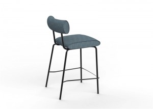 디 바 의자 금속 발판이 있는 덮개를 씌운 바 의자가 있는 현대적인 바 의자 부엌 카운터/홈 바/식당을 위한 편안한 섬 의자