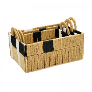 Dora Storage Paper Woven Baskets in Handmade