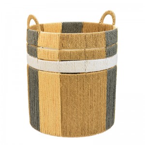 Dora Storage Paper Woven Baskets in Handmade