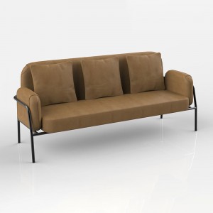 Koch Sofa Set in PU Leather Upholstered Seating in Set