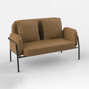Koch Sofa Set dina PU Kulit Upholstered Seating di Set