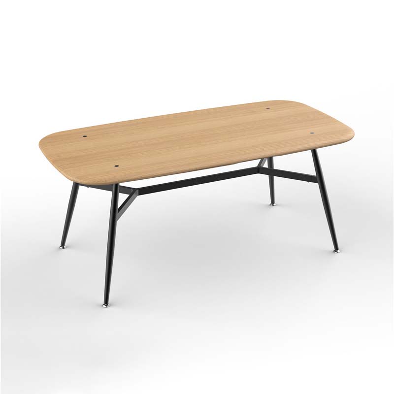 Mael 식탁 금속 프레임, 주방, 거실을 위한 산업용 대형 목재 식당 테이블이 있는 현대 산업 직사각형 주방 테이블