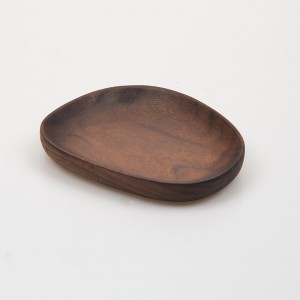 Melanie Black Walnut Wood Tray Seti ya 4 Wood Handicraft