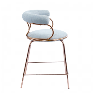 Mimi Counter Chair minkšta sėdynė su metaliniu rėmu.