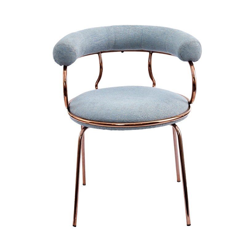 Mimi Dining Chair Upholstered Seat with Metal Frame.