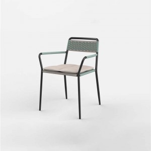 Надворешен ткаен стол со јаже во Olefin материјал за внатрешна и надворешна употреба