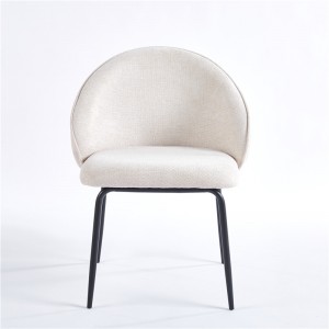 Barbara Dining Chair Upholstered Seat with KD Metal Frame.