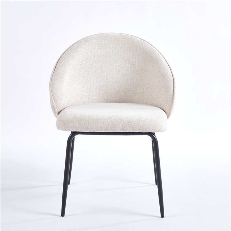 Barbara Dining Chair Upholstered Seat with KD Metal Frame.