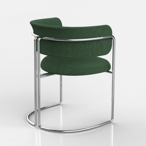 Paddy Dining Chair Upholstered Back and Seat with Metal Legs