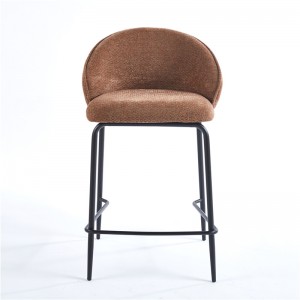 UBarbara Counter Chair Upholstered Isihlalo esine-Metal Frame.