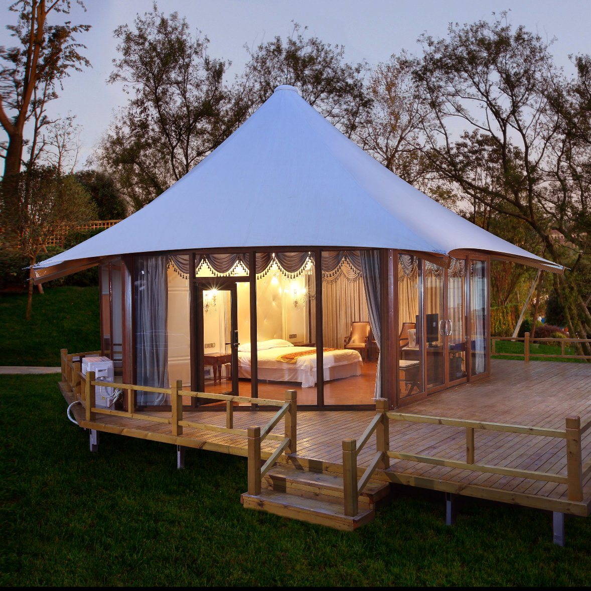 Factory Price Glass Dome House -
 Polygon Safari Lodge House Tent – Aixiang