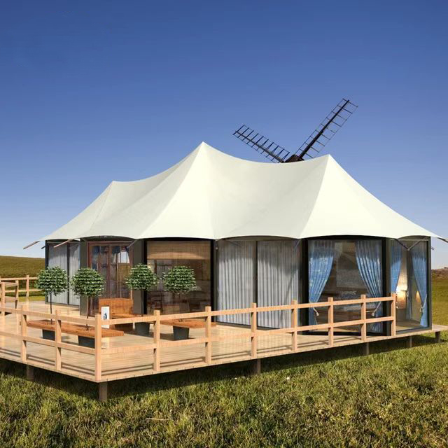 100% Original Tarp Pole -
 Conjioned Polygon PVDF Top Safari  Lodge Resort Tent – Aixiang