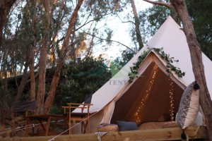 Berhemên nû yên Germên nû 3m 4m 5m 6m Cotton Canvas Marquee Tent Glamping Safari Bell Tent NO.080