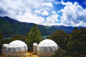 Прозрачна 6M диаметър водоустойчива къмпинг геодезична куполна палатка