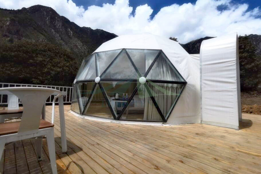 Discount wholesale Prefab Dome House For Camping Resort -
 Transparent 6M Diameter Waterproof Camping Geodesic Dome Tent  – Aixiang
