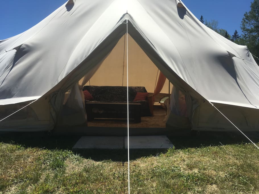 Hot New Products Tent Manufacturer -
 Outdoor Glamping waterproof luxury  canvas BELL tents NO.007 – Aixiang