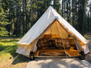 Թեժ վաճառք Factory Direct Family Glamping Hotel Bell Safari Wedding Tent For Outdoor Camping NO.084