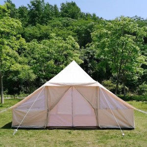 Oxford Canvas Large Double Door Camping Yurt Bell Tent